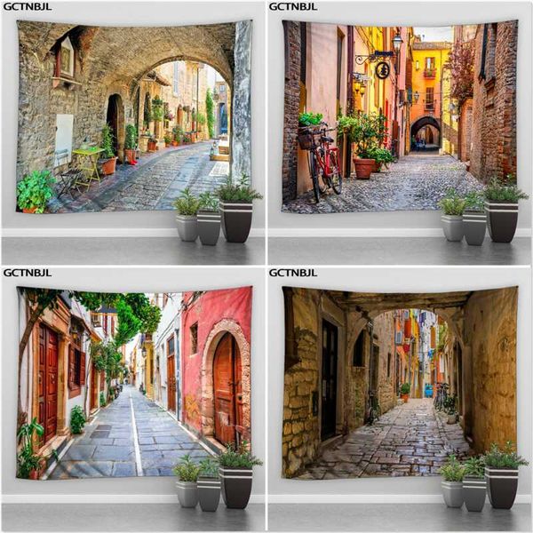 tapestries streets of old mediterranean towns landscape tapestry wall hanging architecture for bedroom living room dorm decor blanket gift 
tapestries streets of old mediterranean towns landscape tapestry wall hanging architecture for bedroom living room dorm decor blanket gift