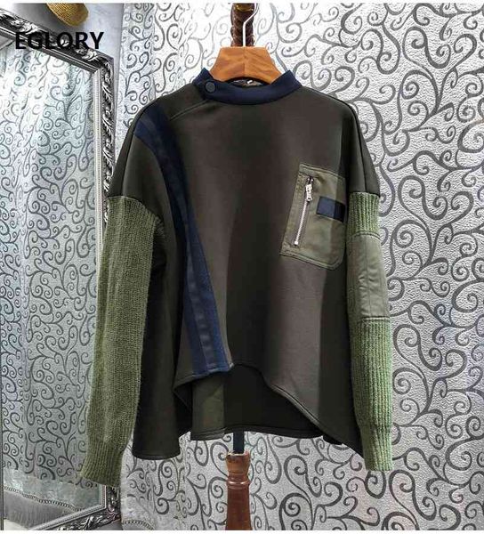 sweaters sweatshirt autumn winter fashion women color block knitting patchwork long sleeve casual sweatshirt blue green black, White;black
sweaters sweatshirt autumn winter fashion women color block knitting patchwork long sleeve casual sweatshirt blue green black, White;black