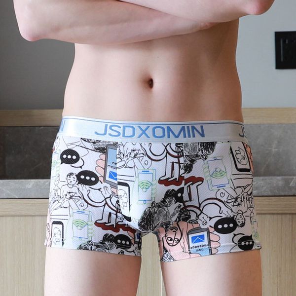 mens boxer shorts comfortable mesh underwear breathable and comfortable male shorts cartoons, Black;white
mens boxer shorts comfortable mesh underwear breathable and comfortable male shorts cartoons, Black;white