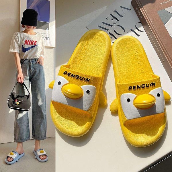 slippers female cute home bathroom non-slip parent-child soft bottom cartoon penguin child drag, Black
slippers female cute home bathroom non-slip parent-child soft bottom cartoon penguin child drag, Black