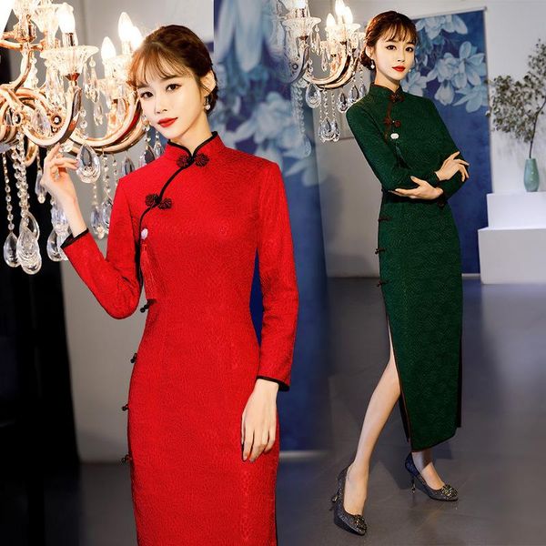 elegant handmade button chinese dress high split oriental women long cheongsam big lace slim qipao 2021 ethnic clothing, Red
elegant handmade button chinese dress high split oriental women long cheongsam big lace slim qipao 2021 ethnic clothing, Red