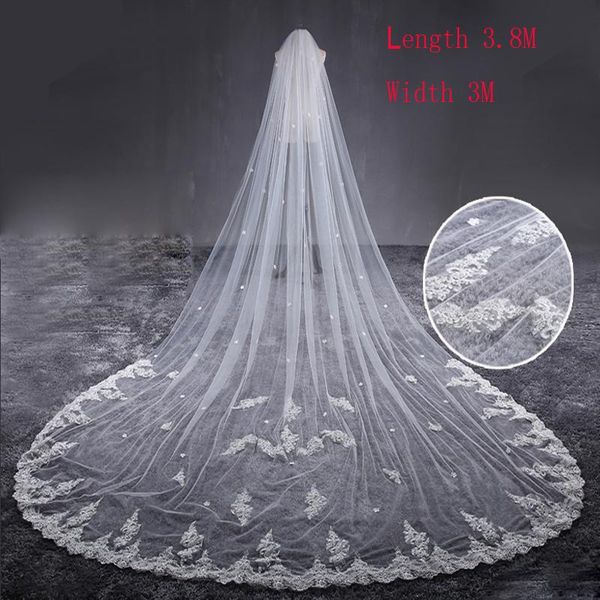 bridal veils romantic lace flowers long trailing soft yarn veil 3.8m super wedding bride, Black
bridal veils romantic lace flowers long trailing soft yarn veil 3.8m super wedding bride, Black