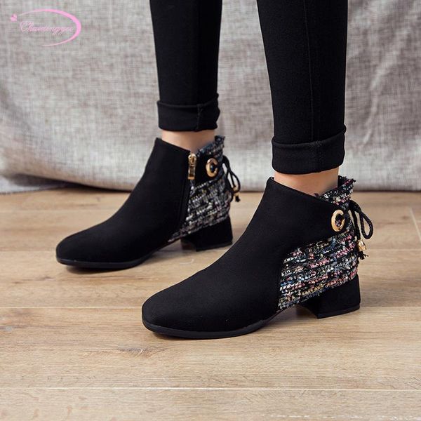 boots casual style round toe flock ankle lace-up zipper beige black medium heel chunky motorcycle women's shoes big size
boots casual style round toe flock ankle lace-up zipper beige black medium heel chunky motorcycle women's shoes big size