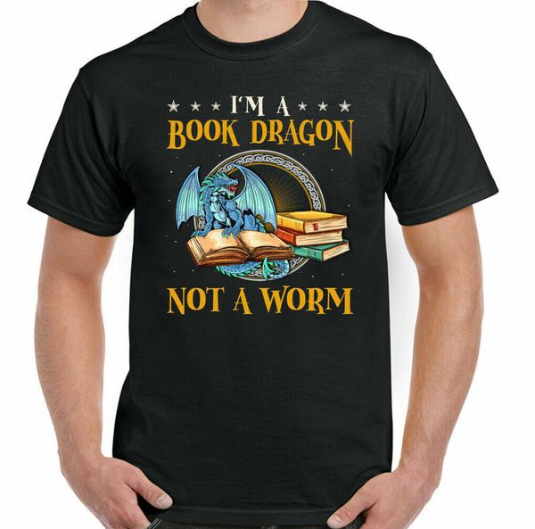 dragon book tee worm reading book english teacher author enrique potter top, White;black
dragon book tee worm reading book english teacher author enrique potter top, White;black