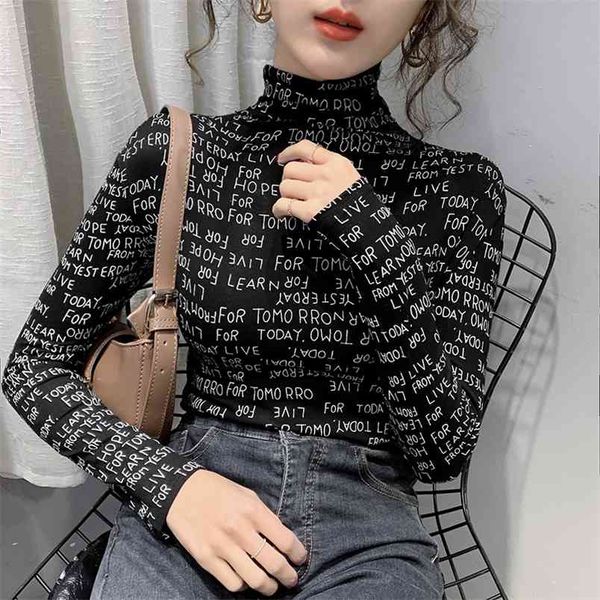 wwenn turtleneck tshirt women clothes long sleeve korean vintage slim print t shirt elastic casual tee shirt femme 210507, White
wwenn turtleneck tshirt women clothes long sleeve korean vintage slim print t shirt elastic casual tee shirt femme 210507, White