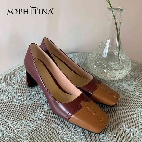 sophitina pumps woman concise style silid square toe shallow elegant style high square toe offcie lady shoes pb10 210513, Black
sophitina pumps woman concise style silid square toe shallow elegant style high square toe offcie lady shoes pb10 210513, Black