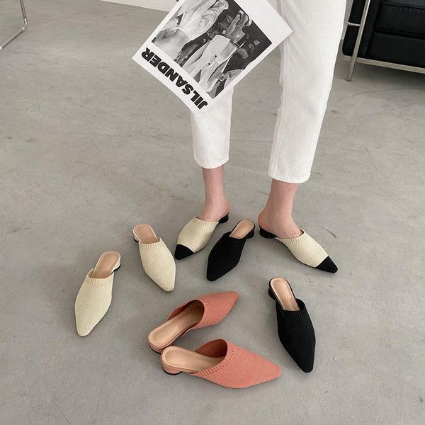 slippers fashion women knitting casual outdoor slides slip on mule shoes woman round low heels pointed size 35-39, Black
slippers fashion women knitting casual outdoor slides slip on mule shoes woman round low heels pointed size 35-39, Black