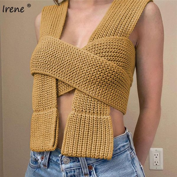 women's vests irene fashion bandage knitted sweater vest women casual 2021 autumn winter sleeveless jumpers ladies pullover y2k, Black;white
women's vests irene fashion bandage knitted sweater vest women casual 2021 autumn winter sleeveless jumpers ladies pullover y2k, Black;white