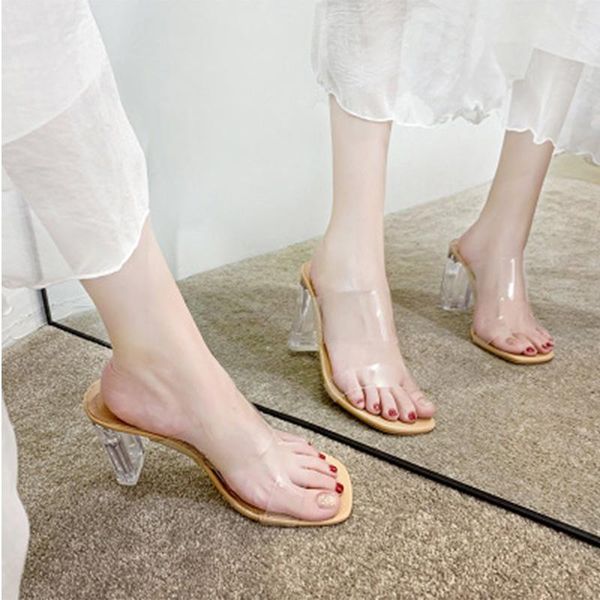 slippers women's fashion woman summer pumps 2021 ladies square toe women transparent high heels slides female outdoor shoes, Black
slippers women's fashion woman summer pumps 2021 ladies square toe women transparent high heels slides female outdoor shoes, Black