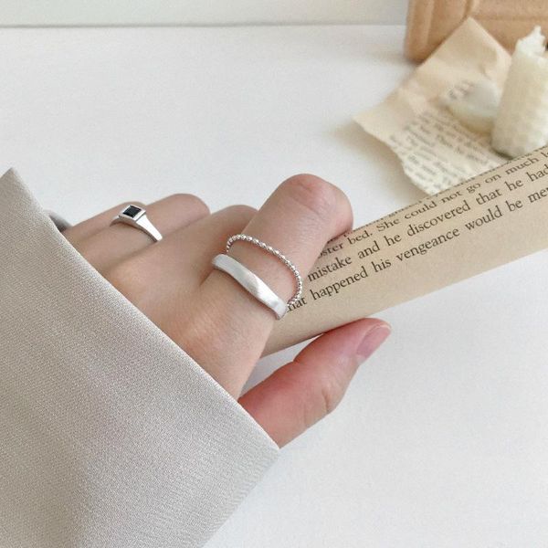 cluster rings silvology 925 sterling silver double layer round bead chain matte irregular texture fashionable for women jewelry, Golden;silver
cluster rings silvology 925 sterling silver double layer round bead chain matte irregular texture fashionable for women jewelry, Golden;silver