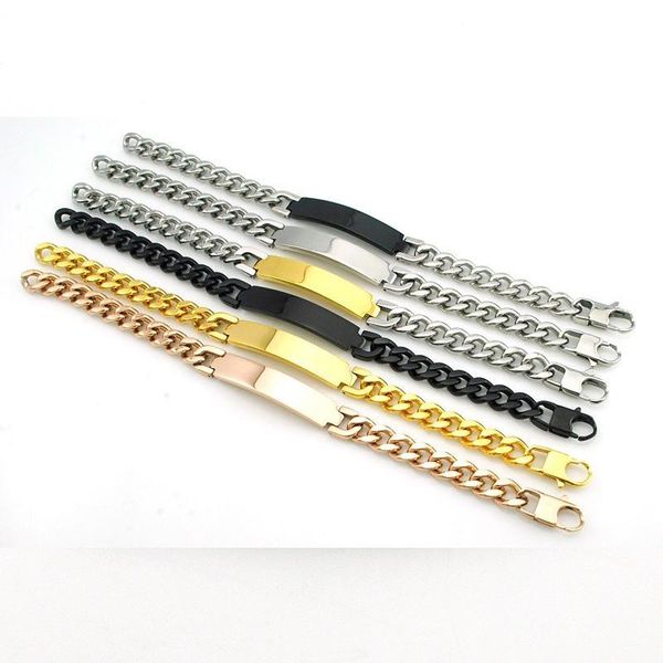 link, chain nameplate bracelets men statement bend stainless steel bracelet black fashion charm hand gifts man wholesale
link, chain nameplate bracelets men statement bend stainless steel bracelet black fashion charm hand gifts man wholesale