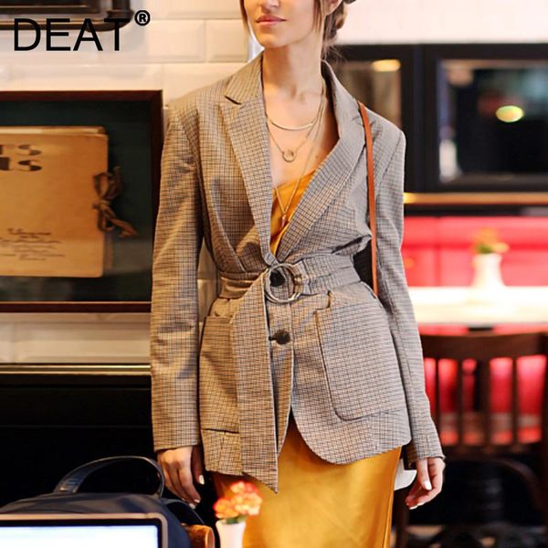 women's suits & blazers deat 2021 women fashion notched long-sleeved patchwork plaid pockets single breasted belt blazer autumn and win, White;black
women's suits & blazers deat 2021 women fashion notched long-sleeved patchwork plaid pockets single breasted belt blazer autumn and win, White;black