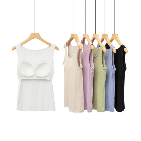 camisoles & tanks 2021 women's summer with chest pad vest thin bottoming shirt top, Black;white
camisoles & tanks 2021 women's summer with chest pad vest thin bottoming shirt top, Black;white