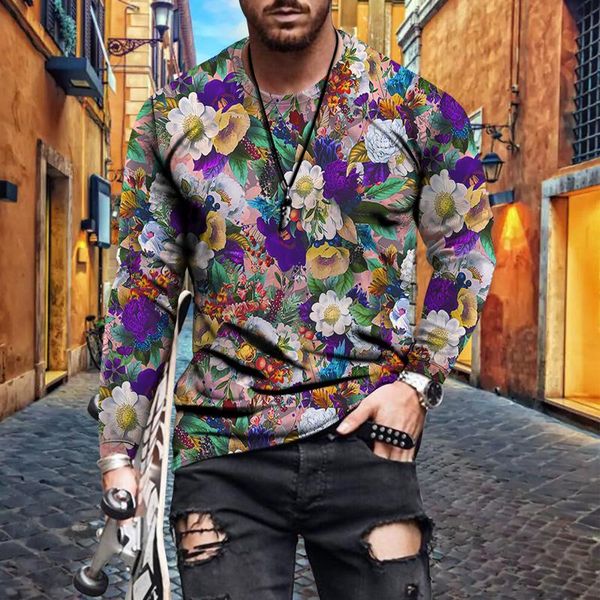 men's t-shirts spring autumn 2021 men t-shirt retro flower casual fashion 3d printed long sleeves t shirt for tees male tshirt clothes, White;black
men's t-shirts spring autumn 2021 men t-shirt retro flower casual fashion 3d printed long sleeves t shirt for tees male tshirt clothes, White;black