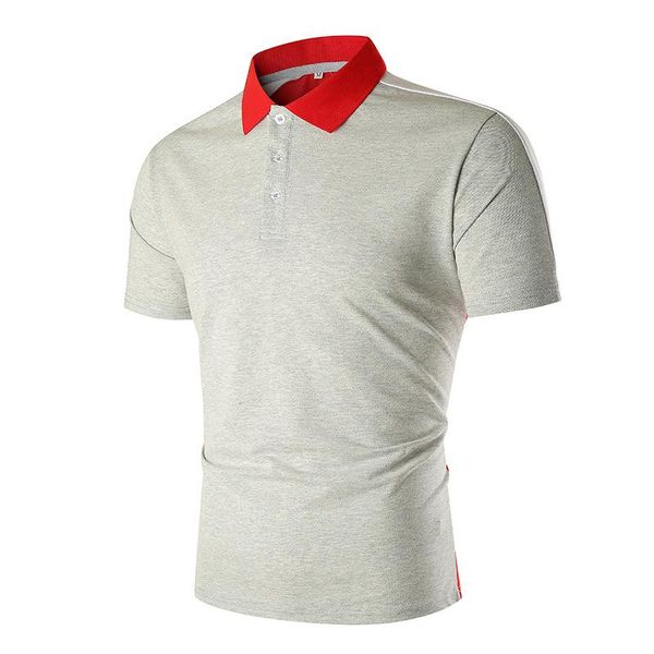 men's polos lapel short-sleeved shirt casual fashion summer stitching contrast color white, White;black
men's polos lapel short-sleeved shirt casual fashion summer stitching contrast color white, White;black