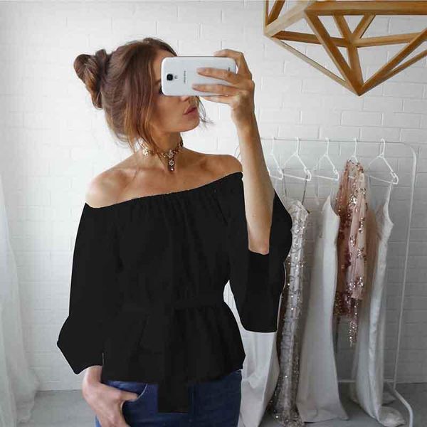 women's blouses & shirts weweya women slash neck shirt off shoulder crop for short sleeve solid casual ladies, White
women's blouses & shirts weweya women slash neck shirt off shoulder crop for short sleeve solid casual ladies, White