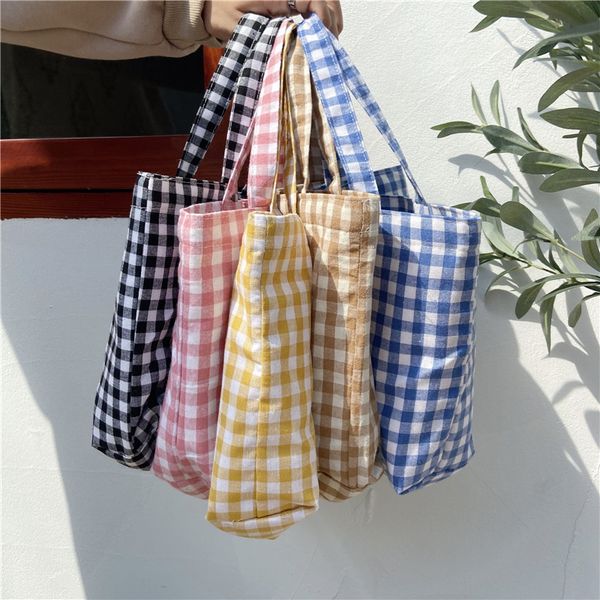simple plaid women mini tote shopping shoulder bags cotton linen student girls picnic bento bag female portable small handbags l
simple plaid women mini tote shopping shoulder bags cotton linen student girls picnic bento bag female portable small handbags l