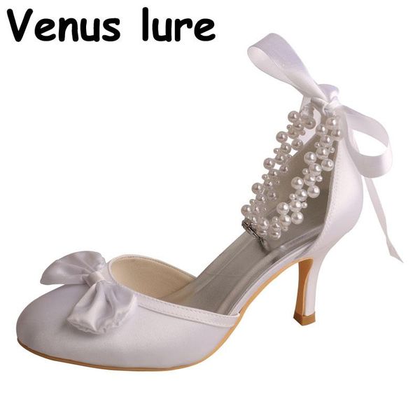 dress shoes 23 colors bow white satin closed for women pearl strap wedding bridal pumps, Black
dress shoes 23 colors bow white satin closed for women pearl strap wedding bridal pumps, Black