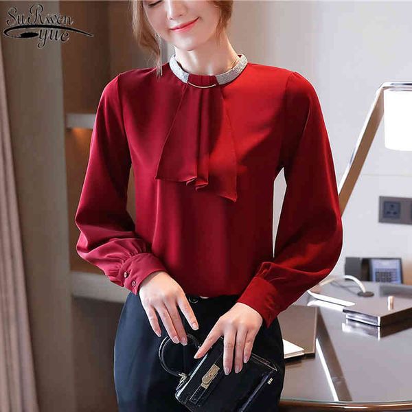 long sleeve chiffon blouse solid color stand-collar fashion women blouses office lady style woman's shirts blusas 10667 210518, White
long sleeve chiffon blouse solid color stand-collar fashion women blouses office lady style woman's shirts blusas 10667 210518, White