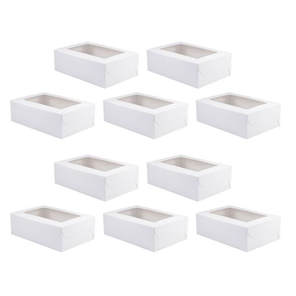 set 10pcs muffin boxes cupcake storage party cake macaron 6 grids (white) gift wrap
set 10pcs muffin boxes cupcake storage party cake macaron 6 grids (white) gift wrap