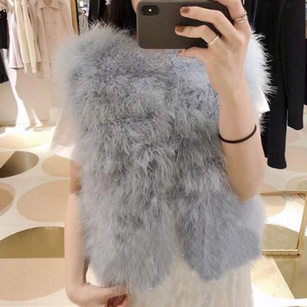 women's vests women natural ostrich fur vest real turkey gilet short design basic selling waistcoat ksr566, Black;white
women's vests women natural ostrich fur vest real turkey gilet short design basic selling waistcoat ksr566, Black;white