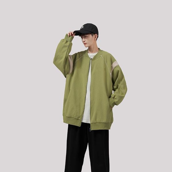 men's jackets 2021 spring and autumn baseball clothes korean version of the trend casual loose sports jacket, Black;brown
men's jackets 2021 spring and autumn baseball clothes korean version of the trend casual loose sports jacket, Black;brown