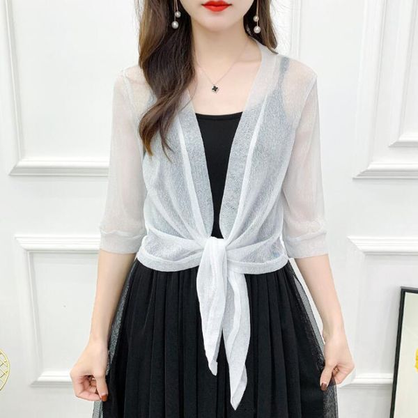 women's jackets summer chiffon short jacket women half sleeve see through kimono cardigan thin sunscreen coat ladies, Black;brown
women's jackets summer chiffon short jacket women half sleeve see through kimono cardigan thin sunscreen coat ladies, Black;brown