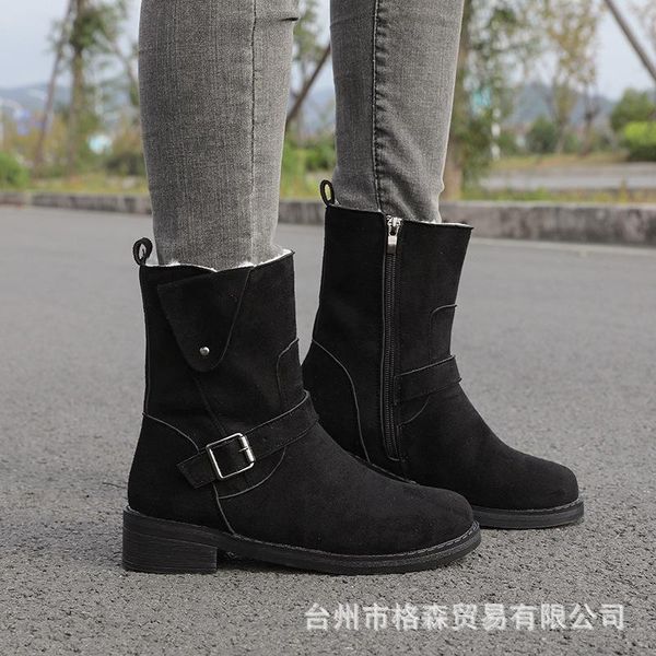 boots 2021 autumn and winter cotton women fashion round toe mid-tube thick heel, Black
boots 2021 autumn and winter cotton women fashion round toe mid-tube thick heel, Black