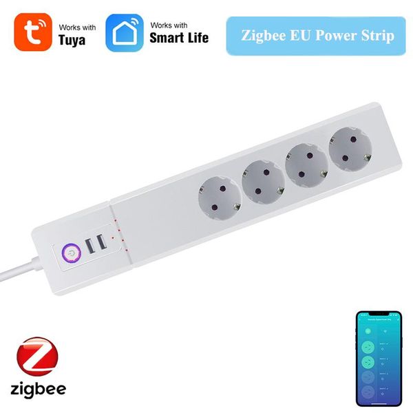 smart home control tuya zigbee surge protector eu outlet with 4 plugs and 2 usb port individual works alexa google
smart home control tuya zigbee surge protector eu outlet with 4 plugs and 2 usb port individual works alexa google