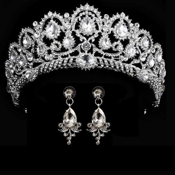 wedding crown queen bridal tiara with earring luxury headband diadem bride hair jewelry ornaments 210616, Slivery;golden
wedding crown queen bridal tiara with earring luxury headband diadem bride hair jewelry ornaments 210616, Slivery;golden