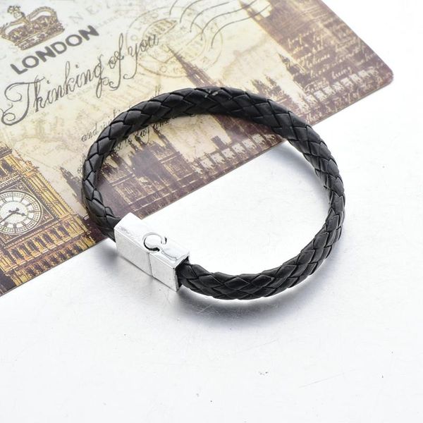 charm bracelets toucheart classic punk magnetic clasp bracelet&bangle for men women black braided leather jewelry friendship sbr190182, Golden;silver
charm bracelets toucheart classic punk magnetic clasp bracelet&bangle for men women black braided leather jewelry friendship sbr190182, Golden;silver