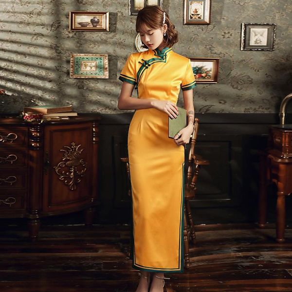 autumn chinese tradition women qiapo long cheongsam short sleeve qipao classic plus size 3xl 4xl evening gown vestidos ethnic clothing, Red
autumn chinese tradition women qiapo long cheongsam short sleeve qipao classic plus size 3xl 4xl evening gown vestidos ethnic clothing, Red