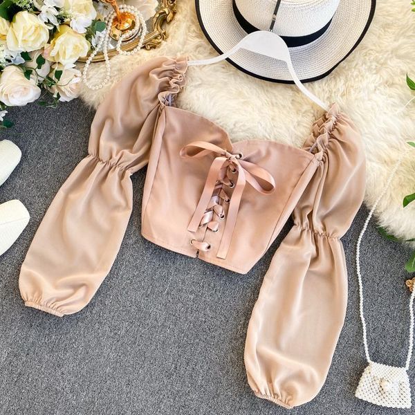 women's blouses & shirts 2021 spring summer korea fashion women cute short blouse and casual square long sleeve shirt blusas femininas, White
women's blouses & shirts 2021 spring summer korea fashion women cute short blouse and casual square long sleeve shirt blusas femininas, White
