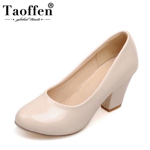 size 32-48 9 colors women high heels shoes round toe patent leather thick pumps classic dress footwears, Black
size 32-48 9 colors women high heels shoes round toe patent leather thick pumps classic dress footwears, Black