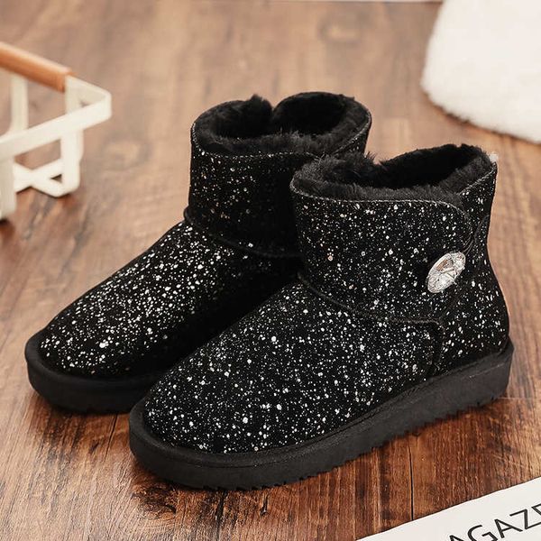 cowhide net red snow boots women's winter printed cowhide button waterproof short tube cotton sho, Black
cowhide net red snow boots women's winter printed cowhide button waterproof short tube cotton sho, Black