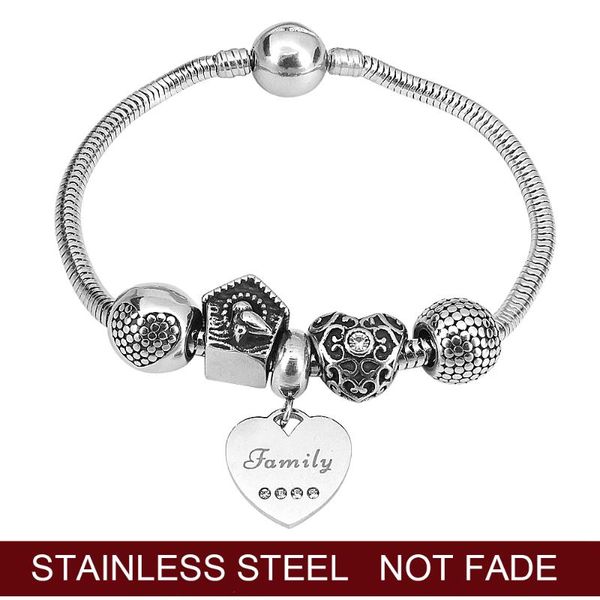 charm bracelets family silver color house bird-home love anniversary pandoras bracelet for women, Golden;silver
charm bracelets family silver color house bird-home love anniversary pandoras bracelet for women, Golden;silver