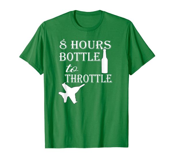 aviation f-16 shirt, funny pilot gift, bottle to throttle, White;black