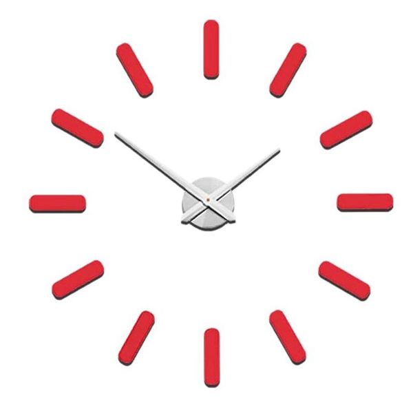 wall clocks modern design frameless diy clock large red 3d quartz watch mirror numbers for home office decorations a
wall clocks modern design frameless diy clock large red 3d quartz watch mirror numbers for home office decorations a