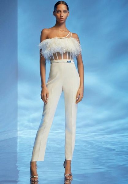capris high street winter xl one shoulder mesh feather white women bandage jumpsuit celebrity designer fashion rompers, Black;white
capris high street winter xl one shoulder mesh feather white women bandage jumpsuit celebrity designer fashion rompers, Black;white