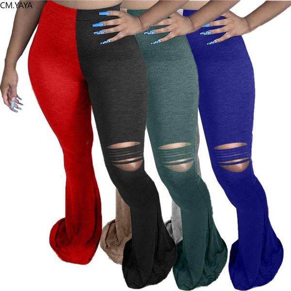 women's pants & capris cm. casual patchwork women hole elastic leggings high waist flare bell bottom trousers draped jogger sweatpants, Black;white
women's pants & capris cm. casual patchwork women hole elastic leggings high waist flare bell bottom trousers draped jogger sweatpants, Black;white