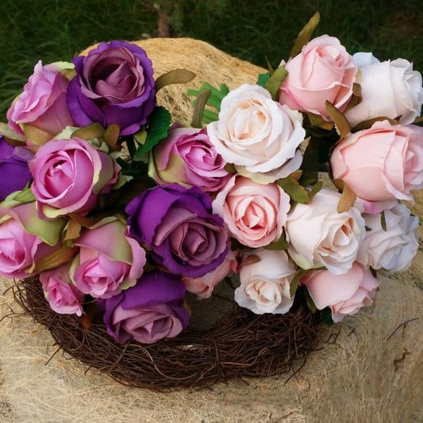 decorative flowers & wreaths 12 big head rose pink silk peony artificial bouquet fake for home wedding decoration festival flower supplies
decorative flowers & wreaths 12 big head rose pink silk peony artificial bouquet fake for home wedding decoration festival flower supplies
