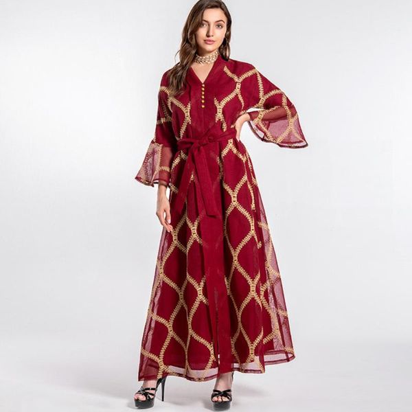 ethnic clothing 2021 middle eastern muslim women's embroidered dubai islamic mesh all-go fashion dress european abaya turkey, Red
ethnic clothing 2021 middle eastern muslim women's embroidered dubai islamic mesh all-go fashion dress european abaya turkey, Red