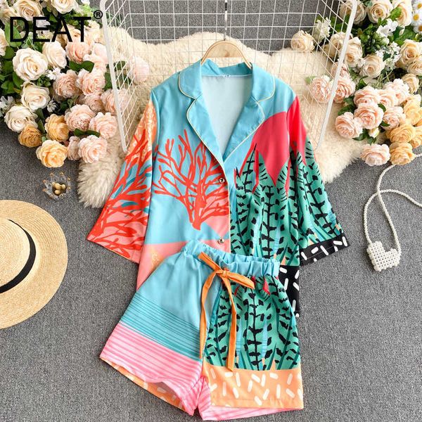 deat women shorts drawstring printing lapel short sleeve arrivals two piece set fashion spring summer 11d6305 210709, White
deat women shorts drawstring printing lapel short sleeve arrivals two piece set fashion spring summer 11d6305 210709, White