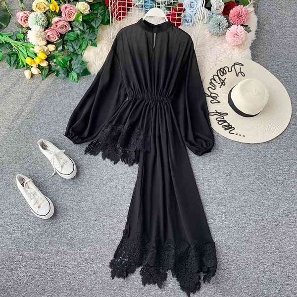women's blouses & shirts stand collar long lantern sleeved chiffon shirt solid color korean fashion clothing elegant blouse j, White
women's blouses & shirts stand collar long lantern sleeved chiffon shirt solid color korean fashion clothing elegant blouse j, White