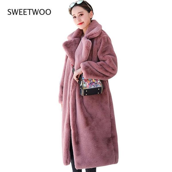 women's fur & faux winter women coat luxury long loose lapel overcoat thick warm plus size female plush coats, Black
women's fur & faux winter women coat luxury long loose lapel overcoat thick warm plus size female plush coats, Black