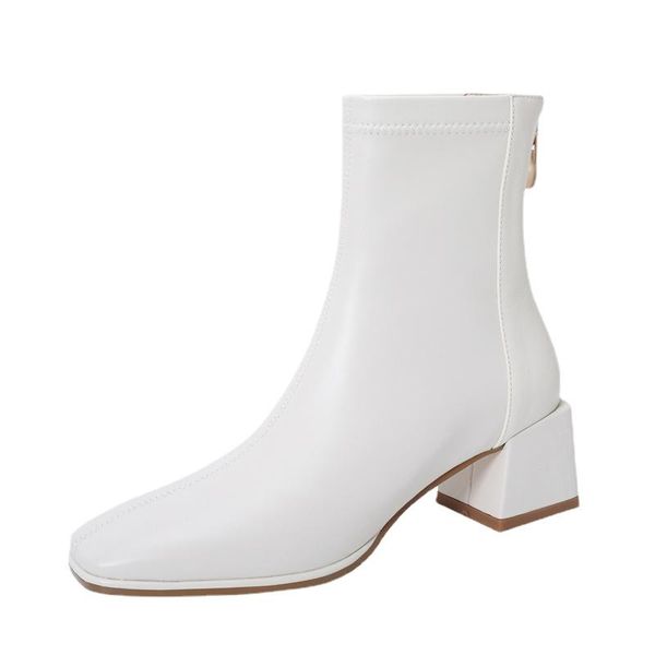 boots 2021 autumn women leather ankle fashion female mid thick heels elegant lady white black apricot square toe zip shoes
boots 2021 autumn women leather ankle fashion female mid thick heels elegant lady white black apricot square toe zip shoes