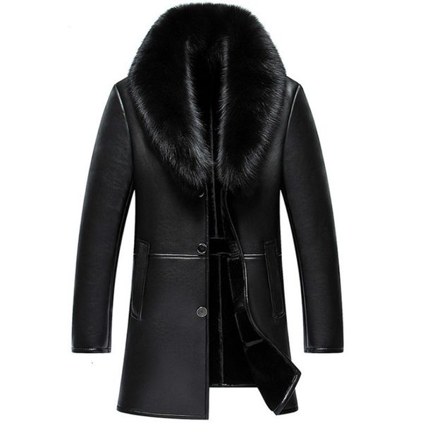 men's leather & faux 2021 leather jacket of russian winter fox fur men casual business long plus size m-4xl, Black
men's leather & faux 2021 leather jacket of russian winter fox fur men casual business long plus size m-4xl, Black