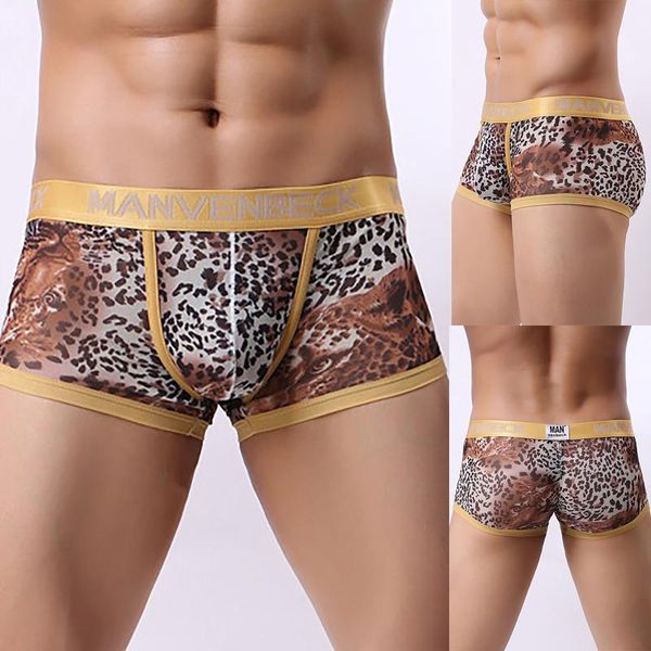 underpants men softty leopard print knickers boxers stretch low waist underwears, Black;white
underpants men softty leopard print knickers boxers stretch low waist underwears, Black;white