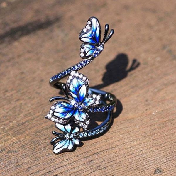 cluster rings 2021 fashion three blue butterfly for women personality temperament flower dripping oil ring simple jewelry wholesale, Golden;silver
cluster rings 2021 fashion three blue butterfly for women personality temperament flower dripping oil ring simple jewelry wholesale, Golden;silver
