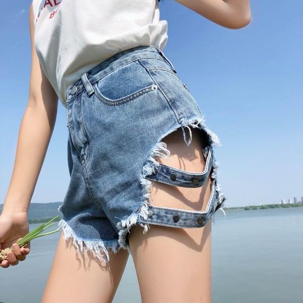 women's shorts high cut short jeans women black blue harajuku fashion buckle waist denim wide leg casual streetwear female, White;black
women's shorts high cut short jeans women black blue harajuku fashion buckle waist denim wide leg casual streetwear female, White;black